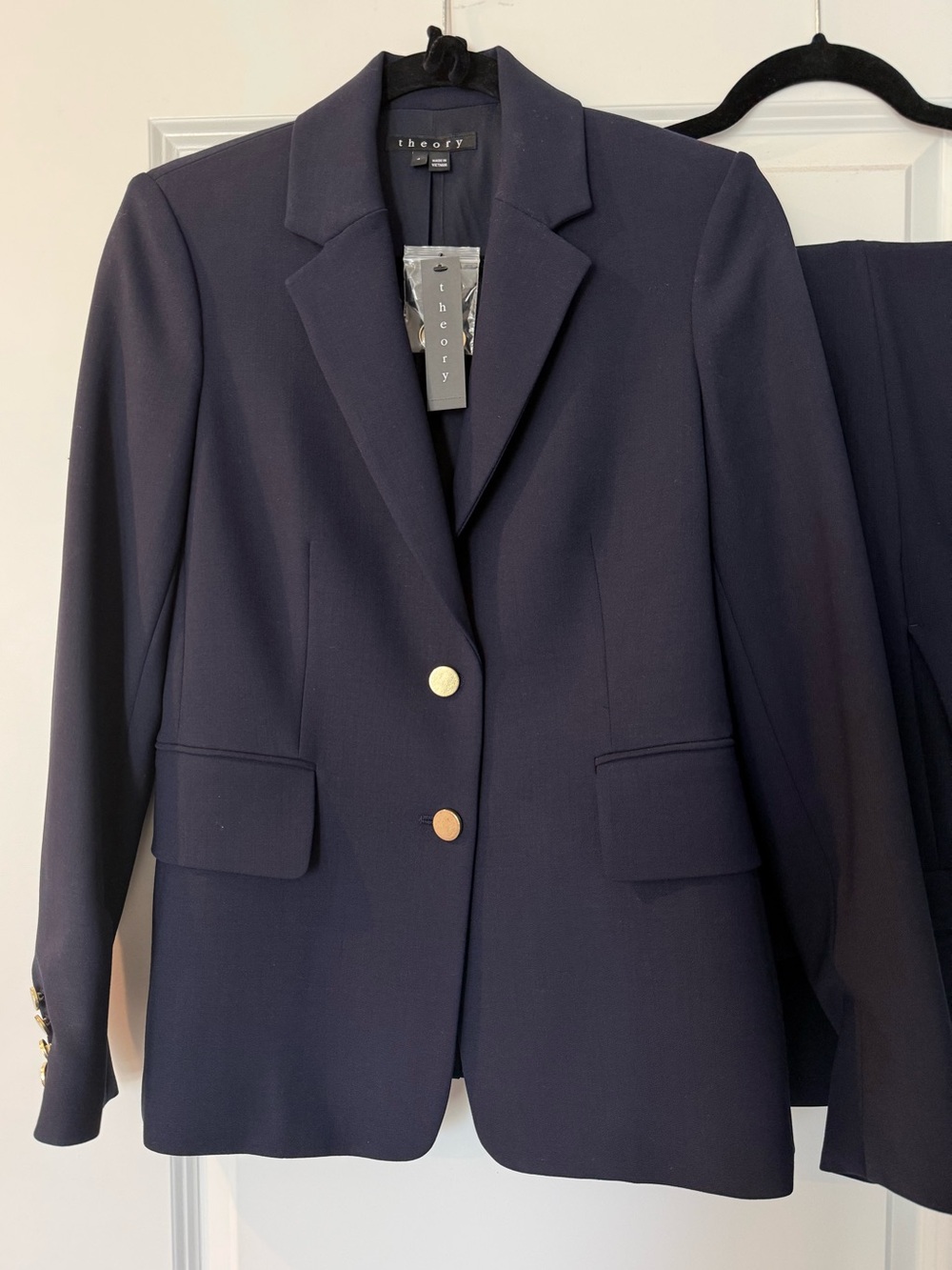 NWT Theory Teshonna Wool Blazer - Navy 4